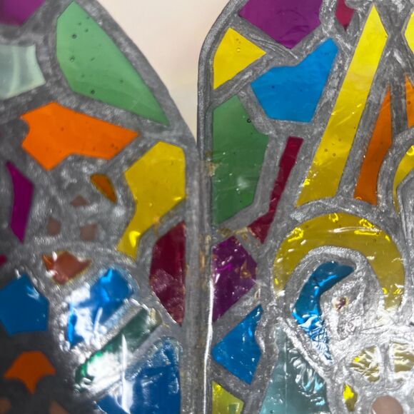 Christmas Nativity Scene Stained Glass Look Metal Panels COMPLETE Holiday Decor - Picture 8 of 10